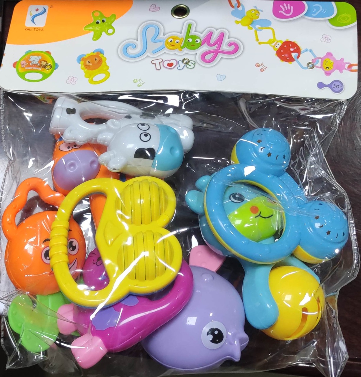 Baby Toys 5 Pcs Baby Rattles Set PVC