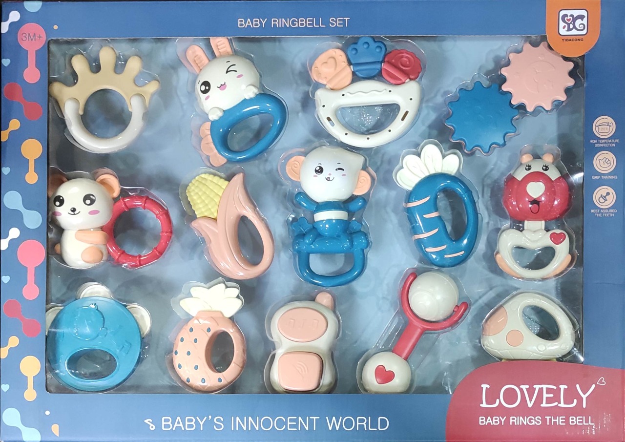 Lovely Baby Rings the Bell - Baby Rattle Set